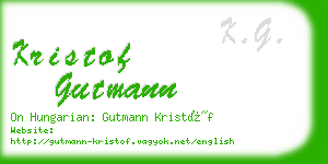 kristof gutmann business card